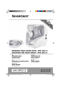 Manual SilverCrest IAN 89212 Máquina da massa
