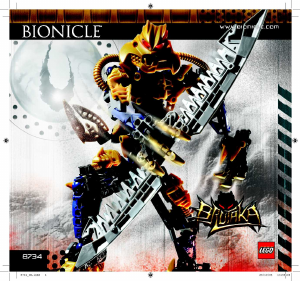 Rokasgrāmata Lego set 8734 Bionicle Brutaka