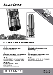 Manual SilverCrest IAN 114408 Pepper and Salt Mill