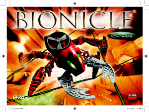 Rokasgrāmata Lego set 8742 Bionicle Visorak Vohtarak