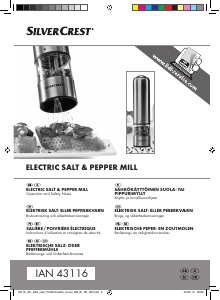 Brugsanvisning SilverCrest IAN 43116 Peber- og saltkværn