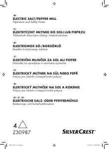 Instrukcja SilverCrest IAN 78286 Młynek do pieprzu i soli