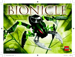 Rokasgrāmata Lego set 8746 Bionicle Visorak Keelerak