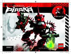 Εγχειρίδιο Lego set 8901 Bionicle Hakann