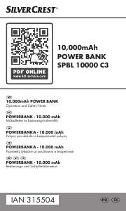 Handleiding SilverCrest IAN 315504 Mobiele oplader