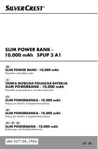 Priročnik SilverCrest IAN 327138 Prenosni polnilnik