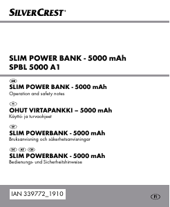 Bruksanvisning SilverCrest IAN 339772 Portabel laddare