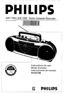 Manual Philips AW7150 Aparelho de som