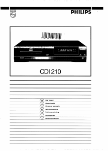 Mode d’emploi Philips CDI210 Lecteur CD