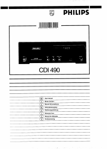 Mode d’emploi Philips CDI490 Lecteur CD