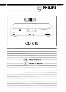 Mode d’emploi Philips CDI615 Lecteur CD