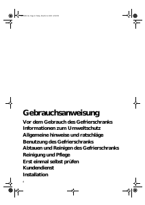 Bedienungsanleitung Bauknecht GKA 3400 Gefrierschrank