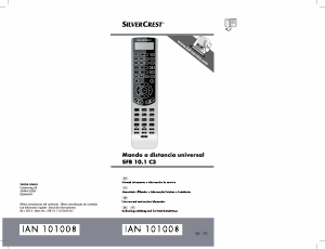 Manual SilverCrest IAN 101008 Comando remoto