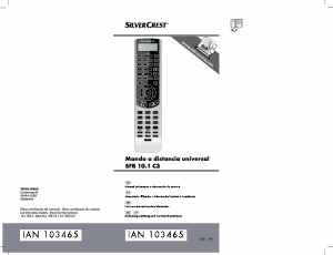 Manual de uso SilverCrest IAN 103465 Control remoto