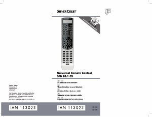 Mode d’emploi SilverCrest IAN 113023 Télécommande