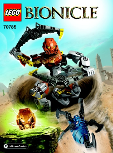 Handleiding Lego set 70785 Bionicle Pohatu – Messter van het gesteente