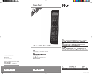 Manual de uso SilverCrest IAN 93436 Control remoto