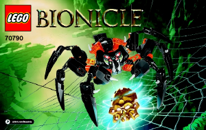 Bruksanvisning Lego set 70790 Bionicle Skalleedderkoppenes herre