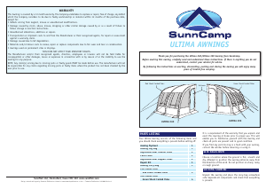 Handleiding SunnCamp Ultima 260 Voortent