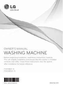 Manual LG F1495BDA Washing Machine