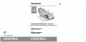 Manual SilverCrest IAN 321533 Slicing Machine