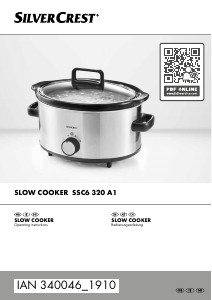 Manual SilverCrest IAN 340046 Slow Cooker