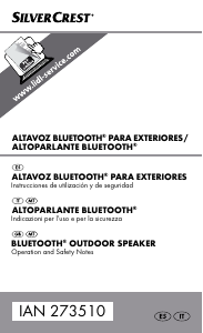 Manual de uso SilverCrest IAN 273510 Altavoz