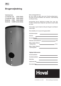 Brugsanvisning Hoval CombiVal CR (200-2000) Vandvarmer