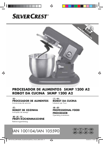Manual SilverCrest IAN 100104 Batedeira com taça