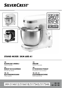 Manual SilverCrest IAN 316618 Mixer cu vas