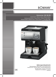 Manual de uso Bomann ES 184 CB Máquina de café espresso