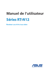 Mode d’emploi Asus RT-N12 Routeur
