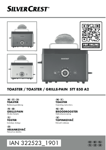 Manual SilverCrest IAN 322523 Toaster