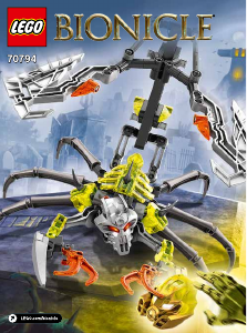 Käyttöohje Lego set 70794 Bionicle Kalloskorpioni