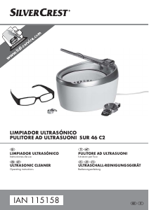 Manuale SilverCrest IAN 115158 Lavatrice a ultrasuoni