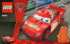 Manual de uso Lego set 8200 Cars Rayo McQueen en Radiator Springs