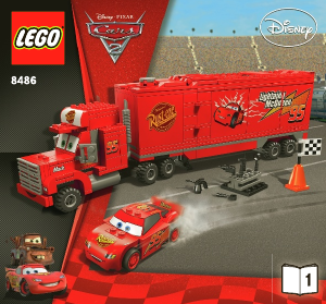 Manuale Lego set 8486 Cars Il camion da trasporto di Mack