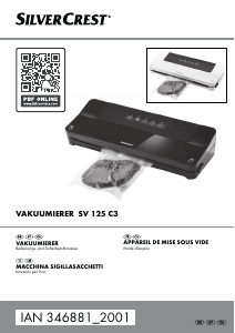 Manuale SilverCrest IAN 346881 Macchina per sottovuoto