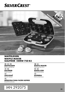 Manual SilverCrest IAN 292075 Waffle criador