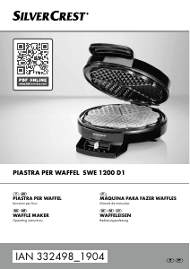 Manual SilverCrest IAN 332498 Waffle criador