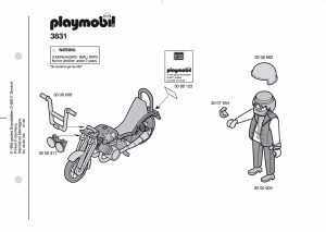 Bruksanvisning Playmobil set 3831 Outdoor Motorcykel