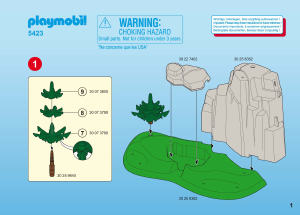 Manual Playmobil set 5423 Outdoor Rocks with mountain animals