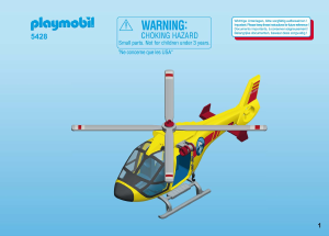 Manual Playmobil set 5428 Outdoor Rescue helicopter