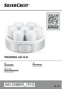 Manual SilverCrest IAN 338809 Iogurteira