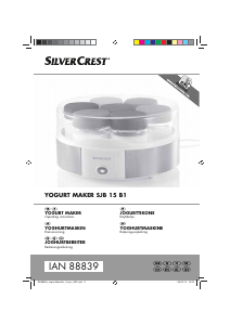 Brugsanvisning SilverCrest IAN 88839 Yoghurtmaskine