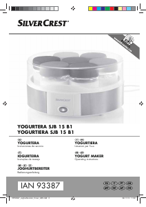 Manual SilverCrest IAN 93387 Iogurteira