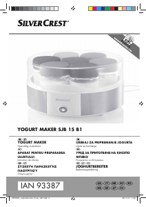 Наръчник SilverCrest IAN 93387 Машина за правене на йогурт