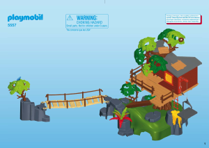 Manuale Playmobil set 5557 Outdoor Casa-avventura sull'albero con ponte sospeso