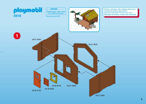 Manuale Playmobil set 5918 Outdoor Casetta di legno