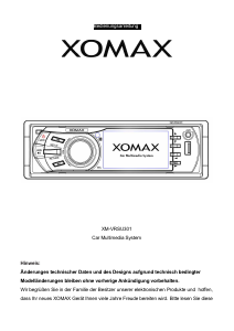 Bedienungsanleitung XOMAX XM-VRSU301 Autoradio